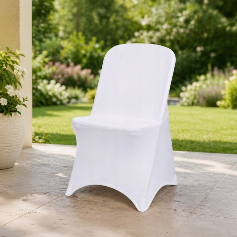 NUFORMA Pokrowiec na krzesło bankietowe biały elastyczny, NUFORMA
