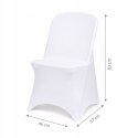 NUFORMA Pokrowiec na krzesło bankietowe biały elastyczny, NUFORMA