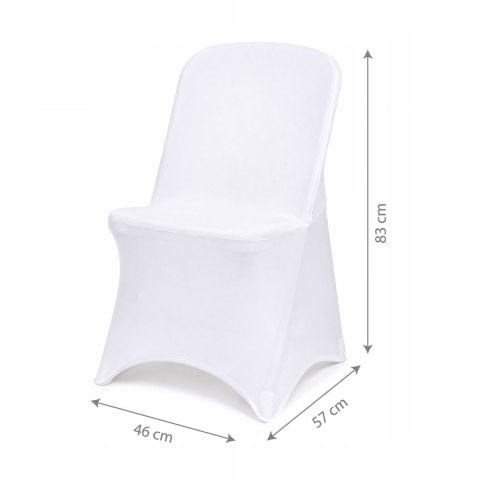 NUFORMA Pokrowiec na krzesło bankietowe biały elastyczny, NUFORMA