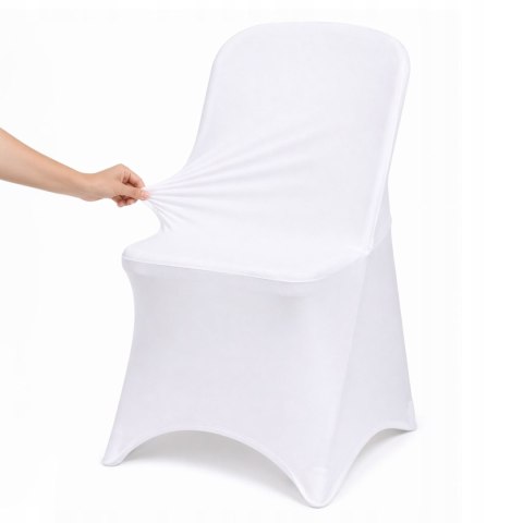 NUFORMA Pokrowiec na krzesło bankietowe biały elastyczny, NUFORMA