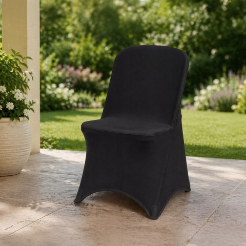 NUFORMA Pokrowiec na krzesło bankietowe czarny elastyczny, NUFORMA