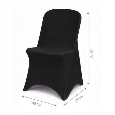 NUFORMA Pokrowiec na krzesło bankietowe czarny elastyczny, NUFORMA