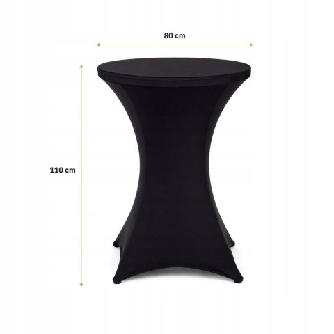 NUFORMA Pokrowiec na stół bankietowy okrągły elastyczny, NUFORMA 80 cm