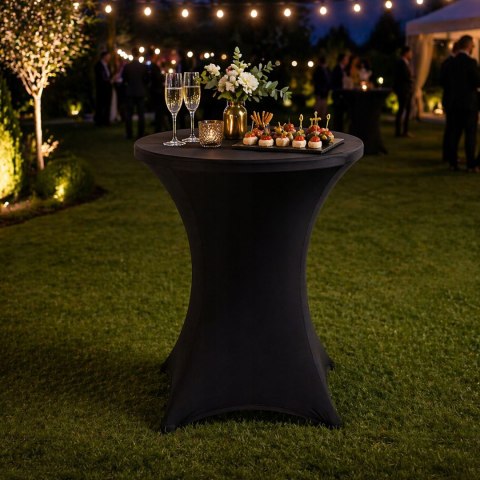 NUFORMA Pokrowiec na stół bankietowy okrągły elastyczny, NUFORMA 80 cm