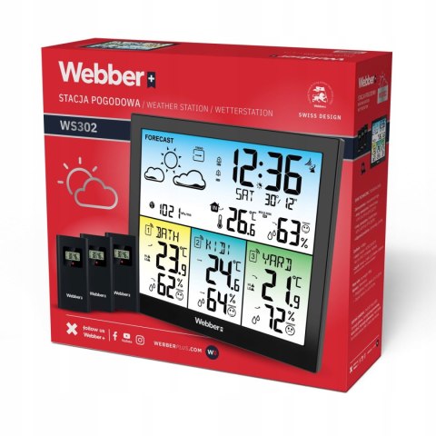 WEBBER Stacja pogodowa WEBBER WS302
