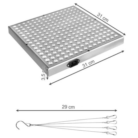 Gardlov Lampa/ panel 225 LED do wzrostu uprawy rośl. 23525 Gardlov Lampa/ panel 225 LED do wzrostu uprawy rośl. 23525