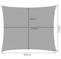 Gardlov Żagiel przeciwsłoneczny 3x2m - szary Gardlov 23162