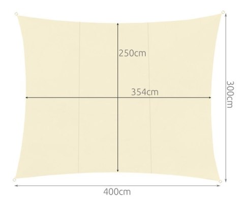 Gardlov Żagiel przeciwsłoneczny 4x3m- beżowy Gardlov 23144 Gardlov Żagiel przeciwsłoneczny 4x3m- beżowy Gardlov 23144