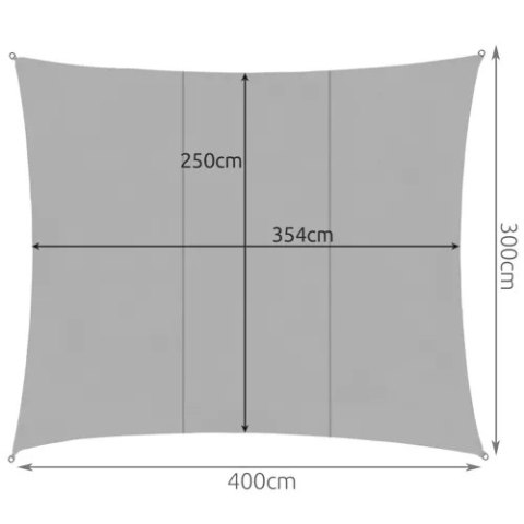 Gardlov Żagiel przeciwsłoneczny 4x3m- szary Gardlov 23143 Gardlov Żagiel przeciwsłoneczny 4x3m- szary Gardlov 23143