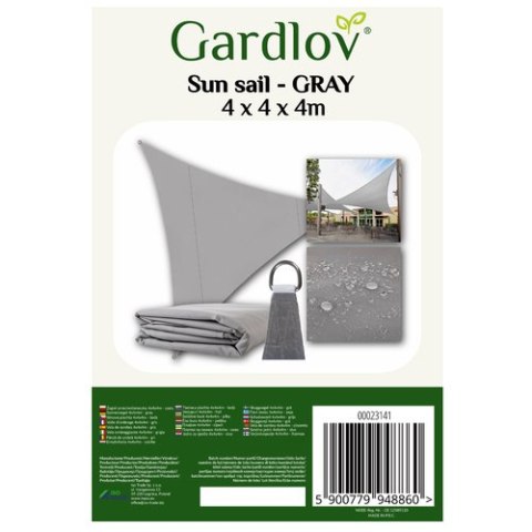 Gardlov Żagiel przeciwsłoneczny 4x4x4m-szary Gardlov 23141 Gardlov Żagiel przeciwsłoneczny 4x4x4m-szary Gardlov 23141