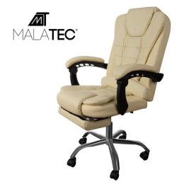 Malatec Fotel biurowy z podnóżkiem- beżowy Malatec 23287