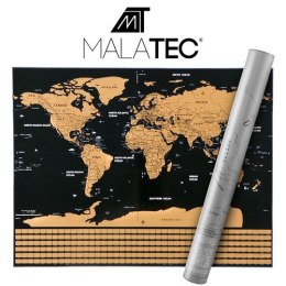 Malatec Mapa świata - zdrapka z flagami 23443