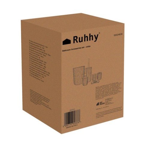 Ruhhy Zestaw akcesoriów łazienkowych - biały Ruhhy 24635 Ruhhy Zestaw akcesoriów łazienkowych - biały Ruhhy 24635
