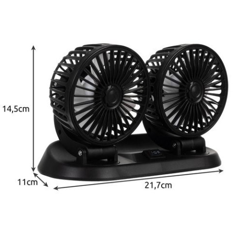 Xtrobb Wentylator samochodowy 12V podwójny Xtrobb 23222 Xtrobb Wentylator samochodowy 12V podwójny Xtrobb 23222