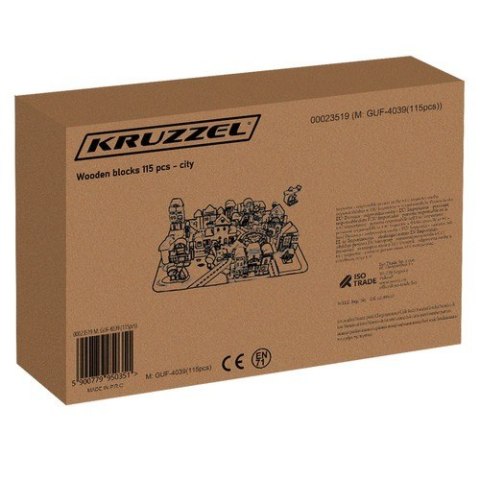 Kruzzel Klocki drewniane 115 szt- miasto 23519 Kruzzel Klocki drewniane 115 szt- miasto 23519