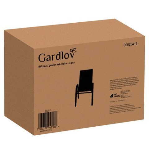 Gardlov Zestaw krzeseł ogrodowych- 4szt. Gardlov 25415 Gardlov Zestaw krzeseł ogrodowych- 4szt. Gardlov 25415