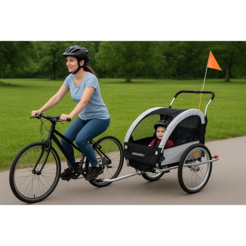 Marka niezdefiniowana Przyczepka rowerowa amortyzowana 3w1 Kruzzel 25372 Marka niezdefiniowana Przyczepka rowerowa amortyzowana 3w1 Kruzzel 25372