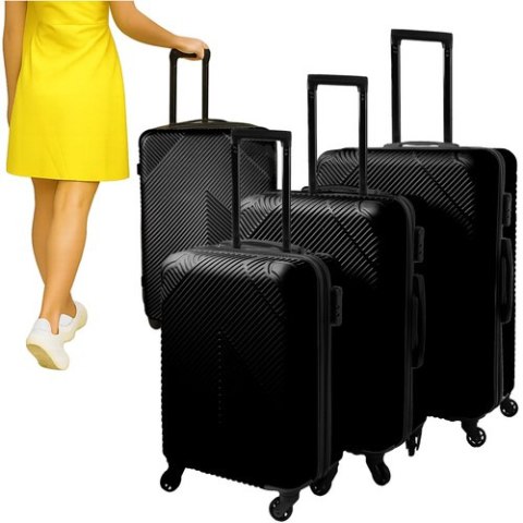 Trizand Zestaw walizek 3w1- czarne Trizand 26661 Trizand Zestaw walizek 3w1- czarne Trizand 26661