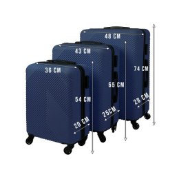 Trizand Zestaw walizek 3w1- granatowe Trizand 26664