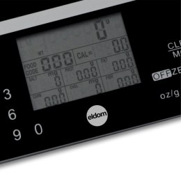 ELDOM Waga kuchenna elektroniczna LCD z pomiarem wartości odżywczych ELDOM
