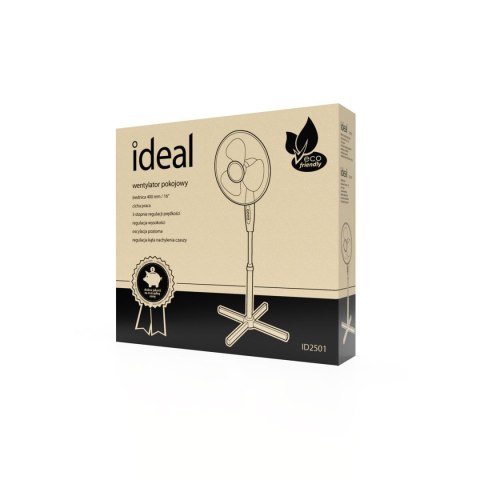 IDEAL Wentylator wiatrak podłogowy IDEAL ID2501 czarny IDEAL Wentylator wiatrak podłogowy IDEAL ID2501 czarny