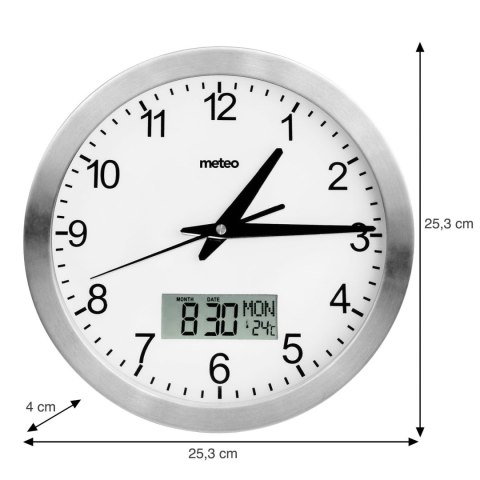 METEO Zegar ścienny METEO ZP8 z termometrem, higrometrem i pogodynką METEO Zegar ścienny METEO ZP8 z termometrem, higrometrem i pogodynką