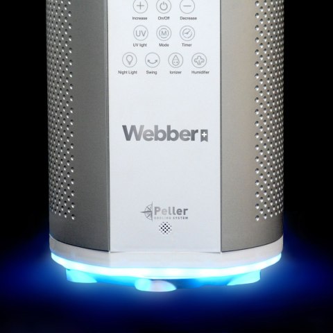 WEBBER Bezłopatkowy wentylator z nawilżaczem WEBBER WB1820 biały WEBBER Bezłopatkowy wentylator z nawilżaczem WEBBER WB1820 biały