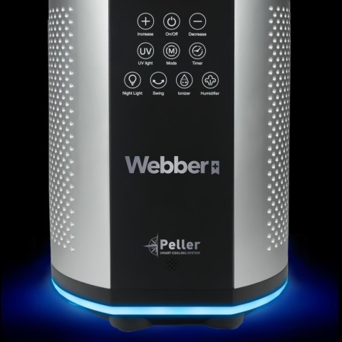WEBBER Bezłopatkowy wentylator z nawilżaczem WEBBER WB1820 czarny WEBBER Bezłopatkowy wentylator z nawilżaczem WEBBER WB1820 czarny