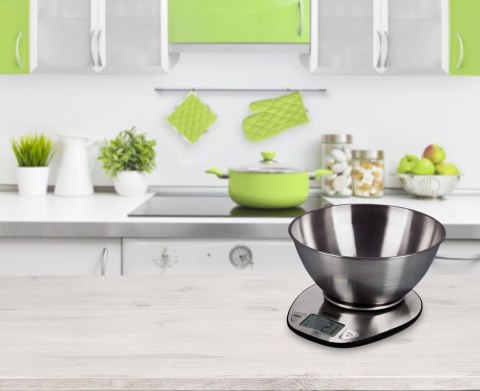 ELDOM Elektroniczna waga kuchenna z miską ELDOM WK320S stalowa