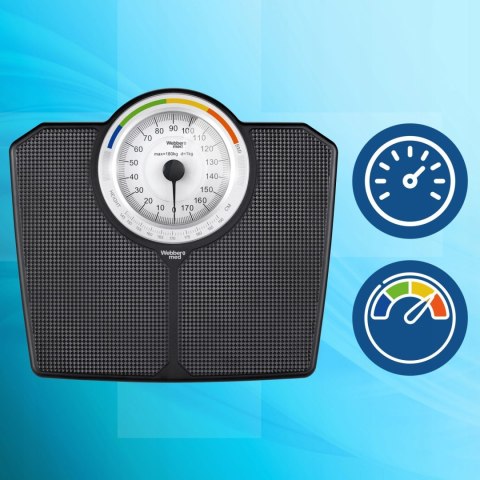 Webber Med Klasyczna Waga Łazienkowa MECHANICZNA Analogowa do 180 KG CZARNA WEBBER BMI Webber Med Klasyczna Waga Łazienkowa MECHANICZNA Analogowa do 180 KG CZARNA WEBBER BMI