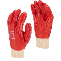 L240109W Rękawice PVC czerwone [L240109P], 12 par, 9, CE, LahtiPro