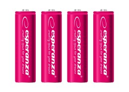 EZA104R Akumulatorki Ni-Mh AA 2000mAh 4 sztuki czerwone Esperanza