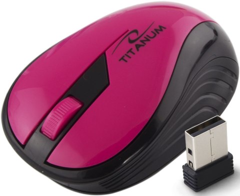 TM114P Mysz bezprzewodowa 2.4GHz 3D optyczna USB Rainbow różowa TM114P Mysz bezprzewodowa 2.4GHz 3D optyczna USB Rainbow różowa