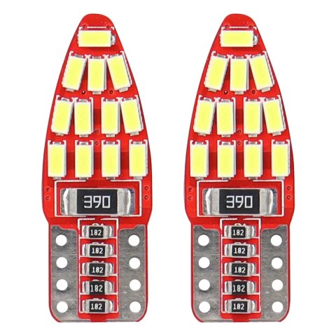 Żarówki led canbus 24smd 3014 t10e w5w boczne white 12v amio-01285 Żarówki led canbus 24smd 3014 t10e w5w boczne white 12v amio-01285
