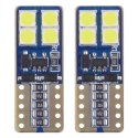Żarówki led canbus 8smd 2835 t10e w5w white 12v 24v amio-01635