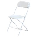 GARDENSELECT Krzesło cateringowe składane NIC-Y49 BIAŁE