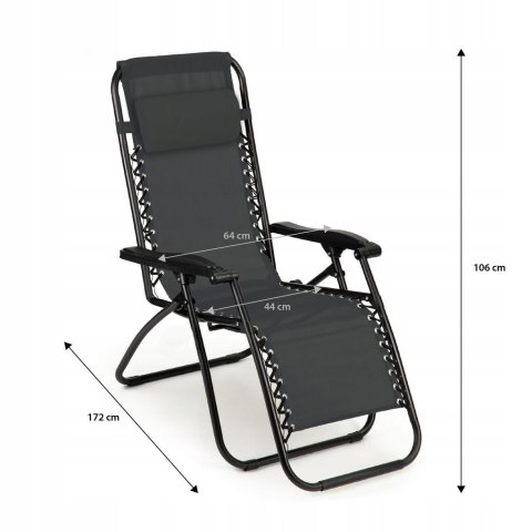 GARDENSELECT LEŻAK FOTEL OGRODOWY PLAŻOWY SKŁADANY CHILL GARDENSELECT LEŻAK FOTEL OGRODOWY PLAŻOWY SKŁADANY CHILL