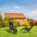 GARDENSELECT LEŻAK FOTEL OGRODOWY PLAŻOWY SKŁADANY STOLICZEK