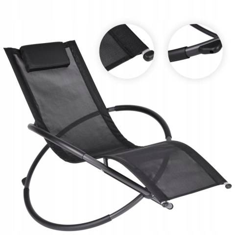 GARDENSELECT LEŻAK LO2B-L CZARNY GARDENSELECT LEŻAK LO2B-L CZARNY