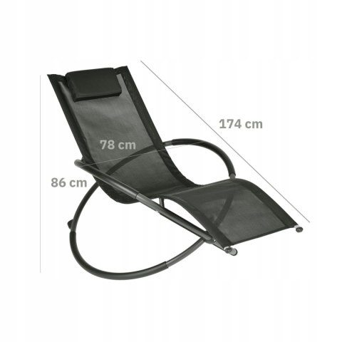 GARDENSELECT LEŻAK LO2B-L CZARNY GARDENSELECT LEŻAK LO2B-L CZARNY