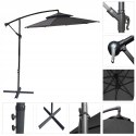 GARDENSELECT PARASOL OGRODOWY DUŻY SOLIDNY SKŁADANY 2,7 M Z WYSIĘGNIKIEM REGULACJA XXL
