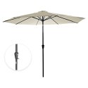 GARDENSELECT PARASOL OGRODOWY DUŻY SOLIDNY SKŁADANY 3 M Z KORBKĄ REGULACJA XL ECRU