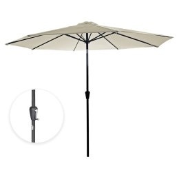 GARDENSELECT PARASOL OGRODOWY DUŻY SOLIDNY SKŁADANY 3 M Z KORBKĄ REGULACJA XL ECRU