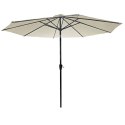 GARDENSELECT PARASOL OGRODOWY DUŻY SOLIDNY SKŁADANY 3 M Z KORBKĄ REGULACJA XL ECRU