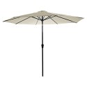 GARDENSELECT PARASOL OGRODOWY DUŻY SOLIDNY SKŁADANY 3 M Z KORBKĄ REGULACJA XL ECRU