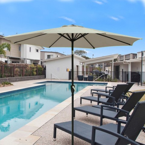 GARDENSELECT PARASOL OGRODOWY DUŻY SOLIDNY SKŁADANY 3 M Z KORBKĄ REGULACJA XL ECRU GARDENSELECT PARASOL OGRODOWY DUŻY SOLIDNY SKŁADANY 3 M Z KORBKĄ REGULACJA XL ECRU