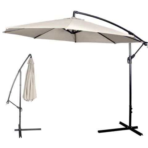 GARDENSELECT PARASOL OGRODOWY DUŻY SOLIDNY SKŁADANY SOLA BEŻ GARDENSELECT PARASOL OGRODOWY DUŻY SOLIDNY SKŁADANY SOLA BEŻ