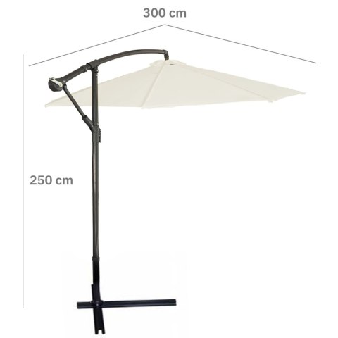GARDENSELECT PARASOL OGRODOWY DUŻY SOLIDNY SKŁADANY SOLA BEŻ GARDENSELECT PARASOL OGRODOWY DUŻY SOLIDNY SKŁADANY SOLA BEŻ