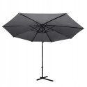 GARDENSELECT PARASOL OGRODOWY DUŻY SOLIDNY SKŁADANY SOLA SZARY