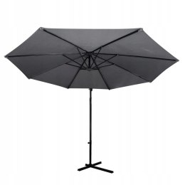 GARDENSELECT PARASOL OGRODOWY DUŻY SOLIDNY SKŁADANY SOLA SZARY